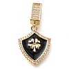 Brass Rhinestone Pendants KK-S049-32G-01-1