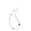 Alloy Acrylic Imitation Pearl Phone Hand Strap Chains HJEW-WH20019-18-6