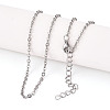 2.5MM 304 Stainless Steel Cable Chain Necklaces NJEW-N059-02P-1