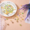 96Pcs 4 Colors Electroplate Transparent Handmade Lampwork Beads LAMP-CW0001-02-5