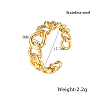 304 Stainless Steel Open Cuff Finger Ring EK4200-1-3