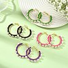 Glass Hoop Earrings EJEW-MZ00827-1