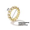 Fashionable European and American Style Brass Rhinestone Ring for Unisex YJ2734-7-1