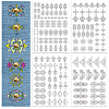 4 Sheets 11.6x8.2 Inch Stick and Stitch Embroidery Patterns DIY-WH0455-144-1