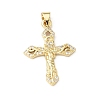 Easter Brass Micro Pave Clear Cubic Zirconia Pendants KK-E799-05G-G-1