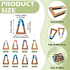 16Pcs 8 Colors Resin and Walnut Pendants FIND-TA0006-47-4