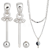 2Pcs 925 Sterling Silver Beadable Pin Pendant Bails STER-BC0003-32P-1
