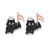 Halloween Theme Alloy Enamel Pendants ENAM-T022-54P-03-1