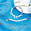 10Pcs 2 Colors Bowknot Rack Plating Brass Clear Cubic Zirconia Watch Band Clasps ZIRC-DC0001-10-6