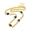 Brass Curb Chains Necklace NJEW-A005-02G-2