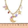 304 Stainless Steel with Plastic Bib Necklaces for Women NJEW-K300-04G-3