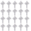 20Pcs Cross Zinc Alloy Brooches JEWB-DC0001-18P-1