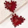 Valentine's Day Baking Paint Alloy Stud Earrings WGD946B-01-1