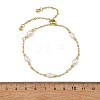Natural Cultured Freshwater Pearl Beads Slider Bracelets BJEW-JB14195-4