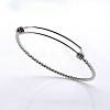 Tarnish Resistant Adjustable 201 Stainless Steel Expandable Bangles NJEW-S105-PJ215-60-1