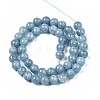 Dyed Natural Quartz Round Bead Strands X-G-R173-8mm-03-5