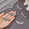 6Pcs Gothic Alloy Lapel Pins for Backpack Clothes JEWB-FH0002-83AS-3
