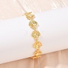 Brass Link Chain Bracelets for Women BJEW-L707-04G-02-3