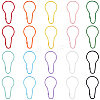 20Pcs 10 Colors Iron Bulb Shaped Plastic Push Gate Snap Keychain Clasp Findings IFIN-SC0001-94-1