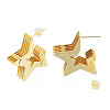 Brass Multi-Layer Star Stud Earrings EJEW-N011-88-4