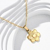 304 Stainless Steel Flower Pendant Necklaces NJEW-H059-30D-G-1