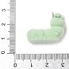 Flocky Opaque Resin Pendants RESI-G105-04E-3