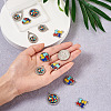 12Pcs 6 Style Zinc Alloy Enamel Pendants FIND-TA0001-63-12