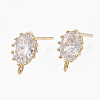 Brass Stud Earring Findings LS-X-KK-S348-117-1