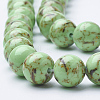 Assembled Synthetic Turquoise and Shell Beads Strands G-S212-10mm-07-2