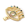 Brass Micro Pave Colorful Cubic Zirconia Pendants KK-E068-VA187-2-4