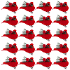 Felt & Feather & Foam Simulation Bird Christmas Tree Decorations DJEW-WH0028-031P-1