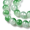 Crackle Baking Paint Imitation Jade Glass Beads Strands LS-DGLA-T003-6mm-07-2