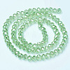 Electroplate Glass Faceted Rondelle Beads Strands EGLA-D020-6x4mm-34-2