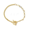 Brass Paperclip Chains and Paperclip Chains Bracelets for Women BJEW-JB10402-1