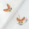 Elegant Butterfly Stainless Steel Stud Earrings QU4931-4