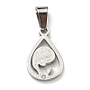 304 Stainless Steel Pendants STAS-D087-03P-1