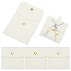 WADORN 4 Sets Square Microfiber Packing Button Bags ABAG-WR0001-09B-1