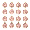 Golden Plated Alloy Enamel Charms ENAM-S118-07G-2