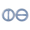 Flat Round Resin Buckle Clasps CRES-WH0013-15C-1