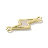 Brass Pave Shell Connector Charms KK-M300-10G-06-2