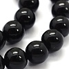 Natural Black Tourmaline Beads Strands G-G763-01-12mm-A-4