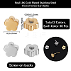 60Pcs 2 Colors Stainless Steel Ear Nuts STAS-BBC0006-40A-2