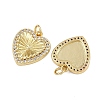 Brass Micro Pave Cubic Zirconia Pendants ZIRC-I367-11G-05-2
