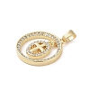 Real 18K Gold Plated Brass Micro Pave Cubic Zirconia Pendants KK-A209-04B-G-2
