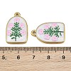 Printed 304 Stainless Steel Enamel Pendants SA-CBA1ED9-16G-01-3