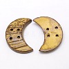 Ethnic Garment Accessories Wood Findings 4-Hole Coconut Sewing Buttons BUTT-O002-A-2