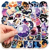 50Pcs PVC Adhesive Waterproof Stickers Self-Adhesive Stickers PW-WGEDAC0-01-5