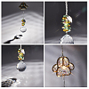 Pet Memorial Alloy Rhinestone Cat Paw Print Hanging Suncatchers HJEW-WH20022-03G-4