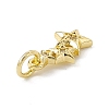 Brass Micro Pave Cubic Zirconia Charms ZIRC-F132-18G-3