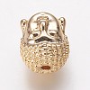 Brass Beads KK-P134-03G-2